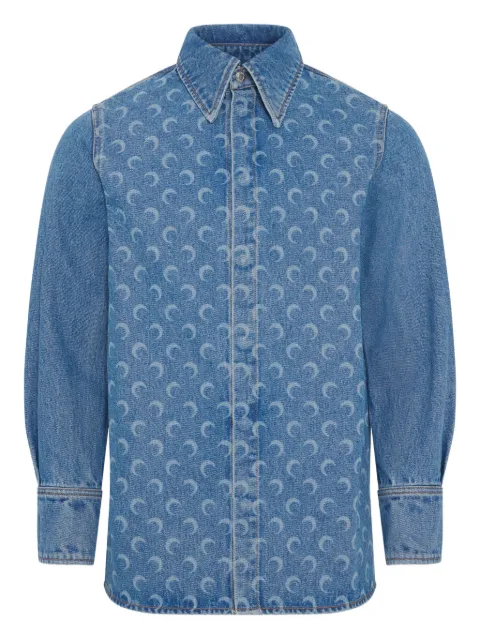 Marine Serre Moon Laser denim shirt