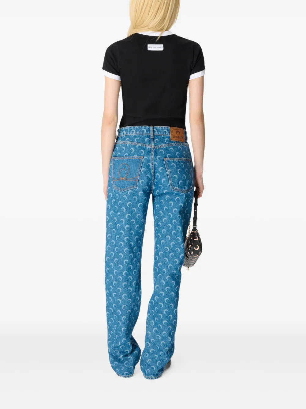 Marine Serre Moon Laser straight jeans | Straight-Leg Jeans | Image 2