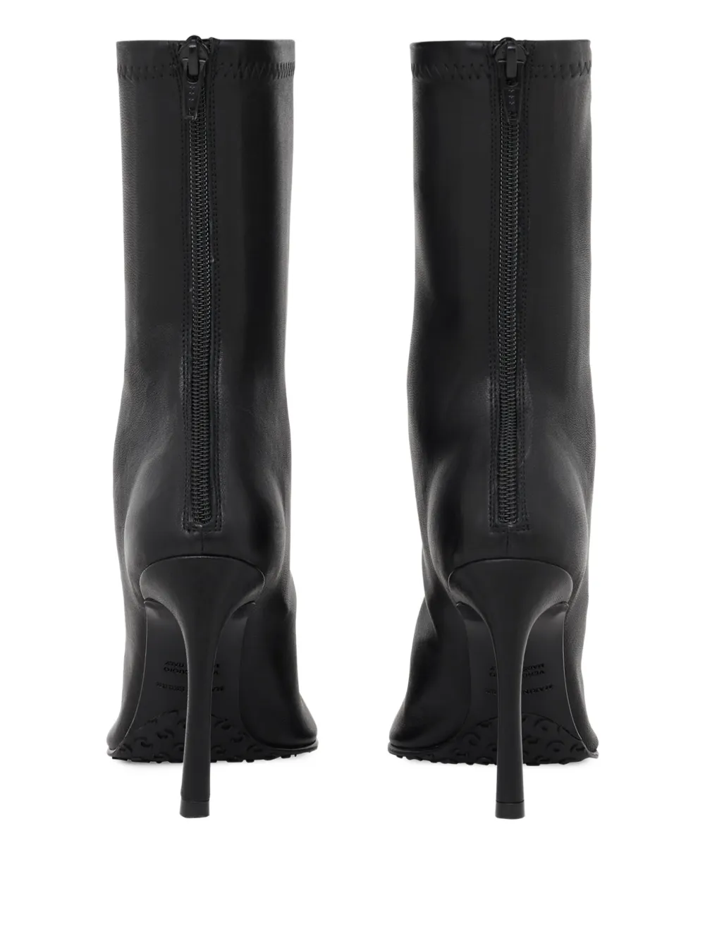  Marine Serre Ms Kiss Smooth-leather Boots - Black 