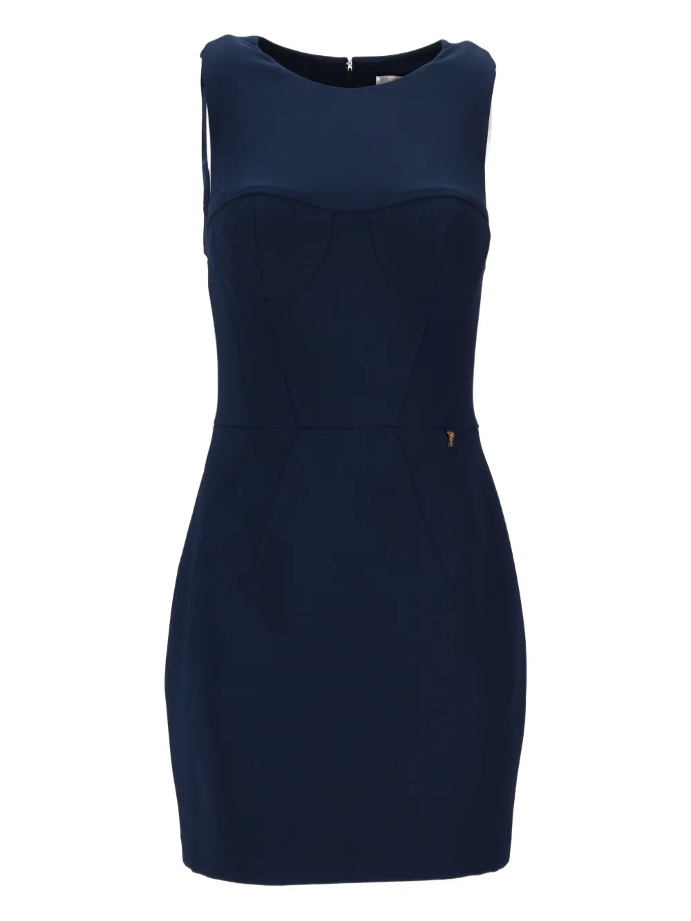 Elisabetta Franchi bustier detail mini dress - Blu