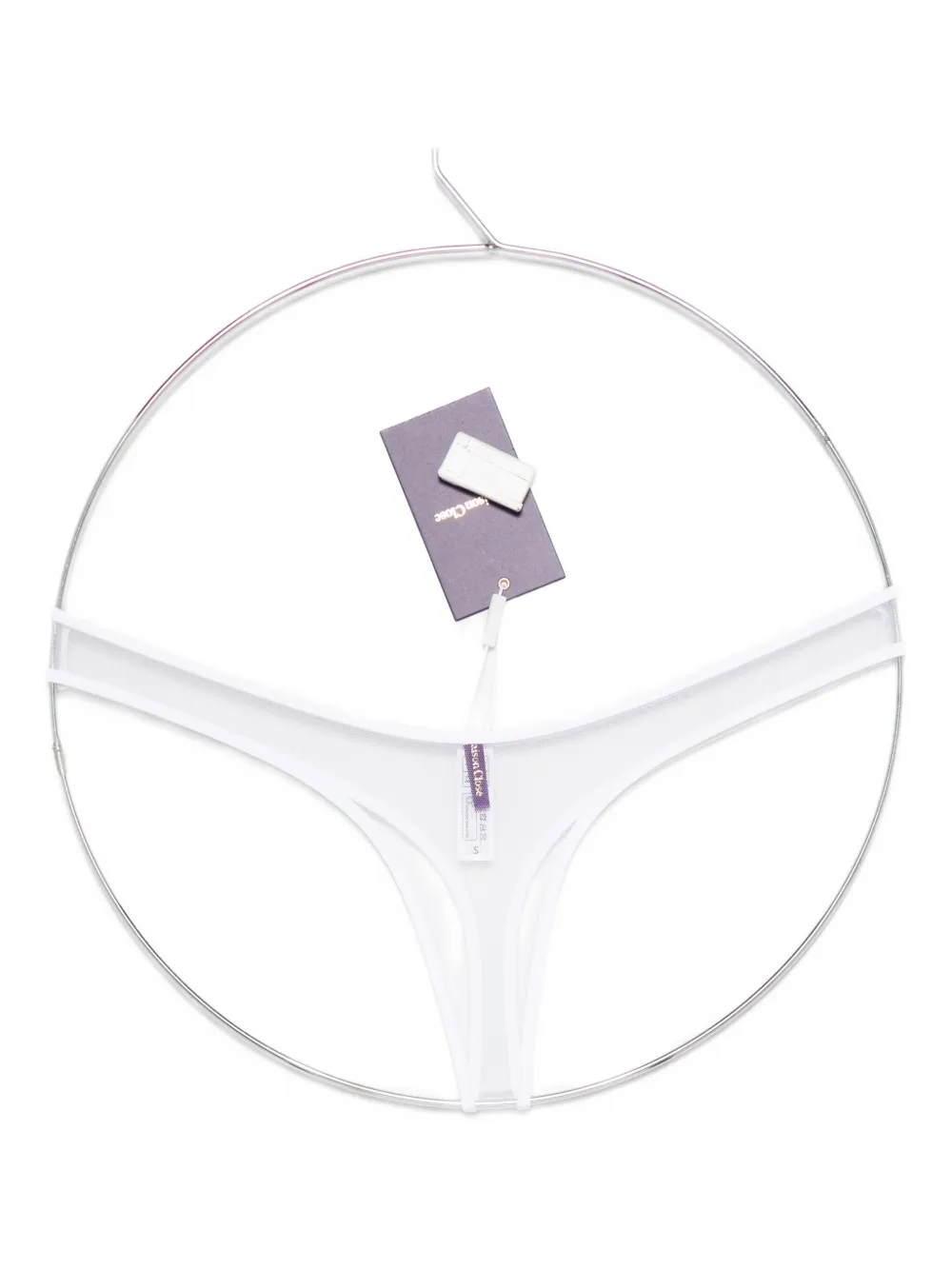 Maison Close Pure Tentation Sheer High-cut Thong In White