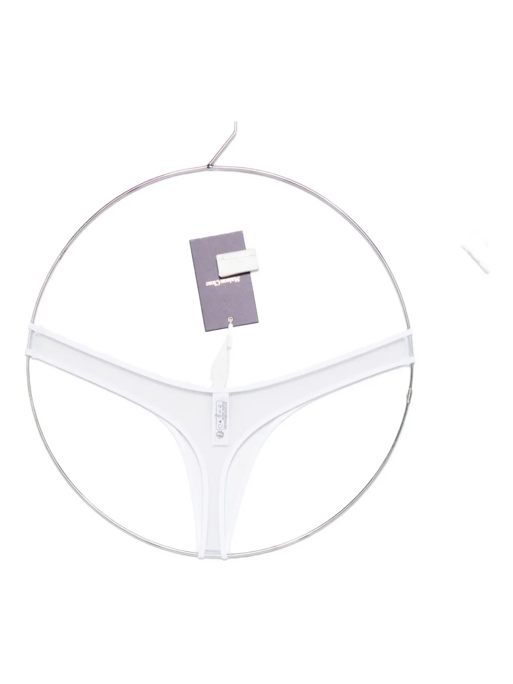 Maison Close Pure Tentation Sheer High-cut Thong In White