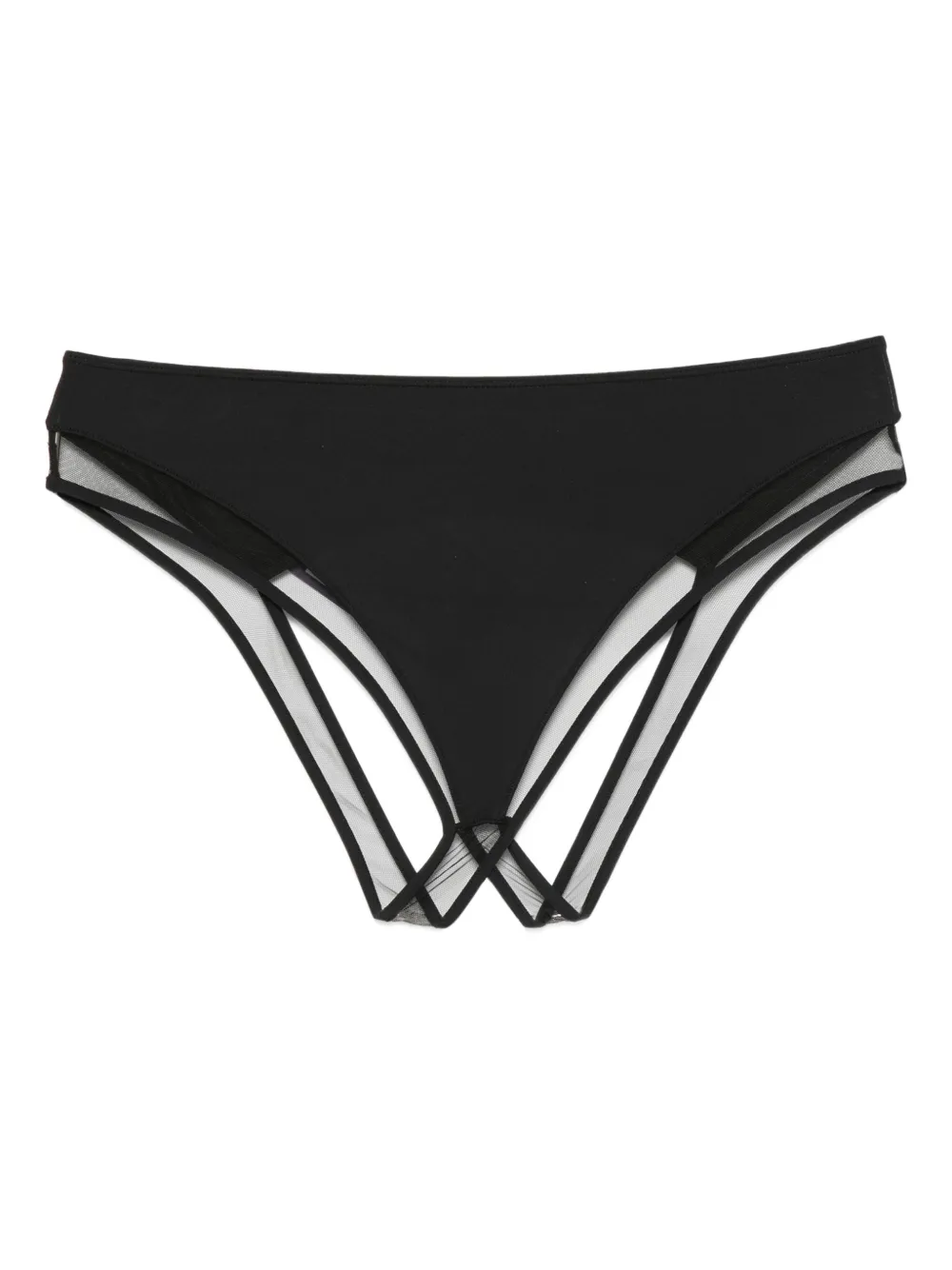 Maison Close Pure Tentation open high-waisted briefs | Black | Image 1