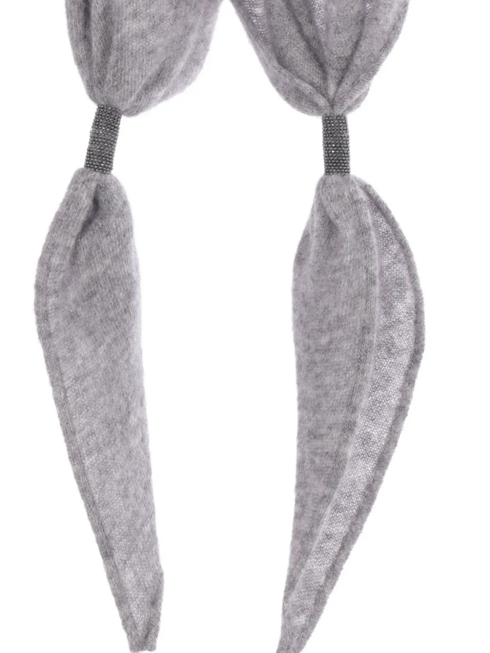Brunello Cucinelli embellished-tie scarf Grijs