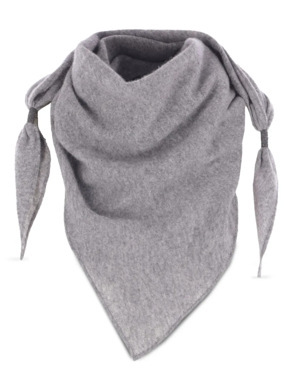 Brunello Cucinelli embellished-tie scarf Grijs