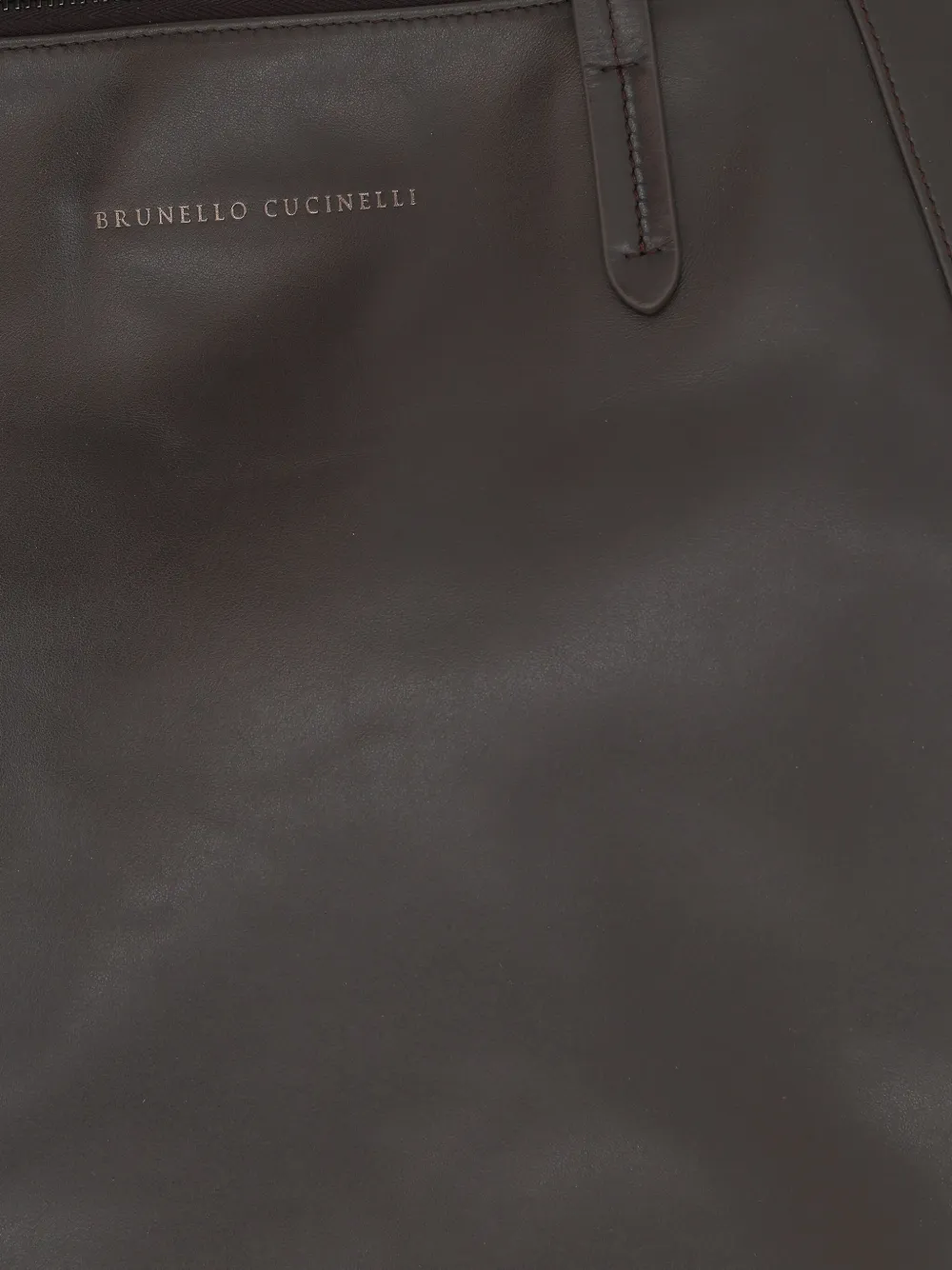 Brunello Cucinelli large Duo leather panelled tote bag Bruin
