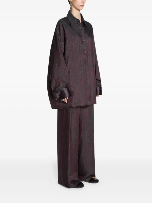 DRIES VAN NOTEN Striped Shirt | Red | FARFETCH GE