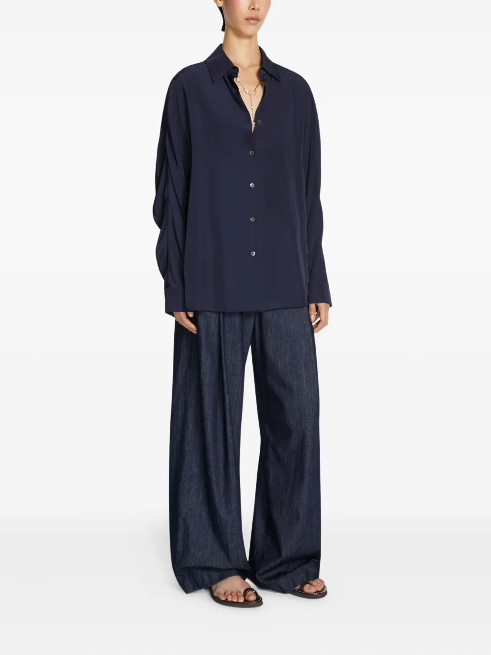 DRIES VAN NOTEN Geplooide jeans - Blauw