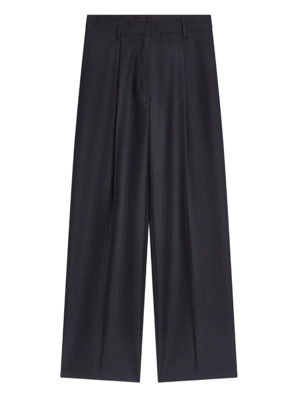 DRIES VAN NOTEN Geplooide wollen broek Blauw