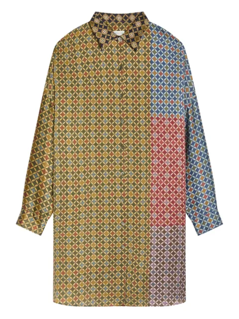 DRIES VAN NOTEN geometric-print shirt dress