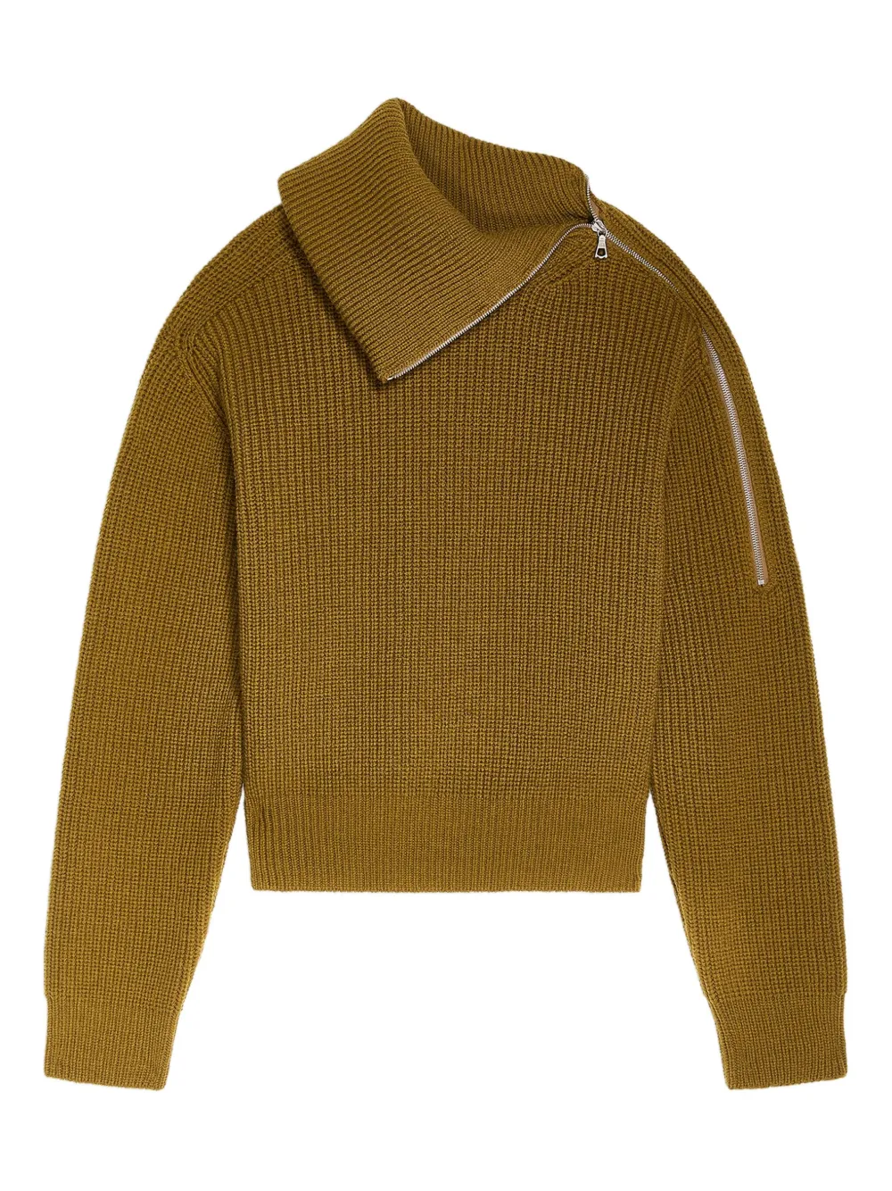 Dries Van Noten Zipped High-neck Wool Sweater