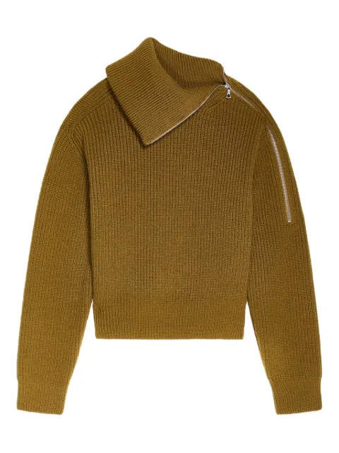 DRIES VAN NOTEN zipped high-neck wool sweater