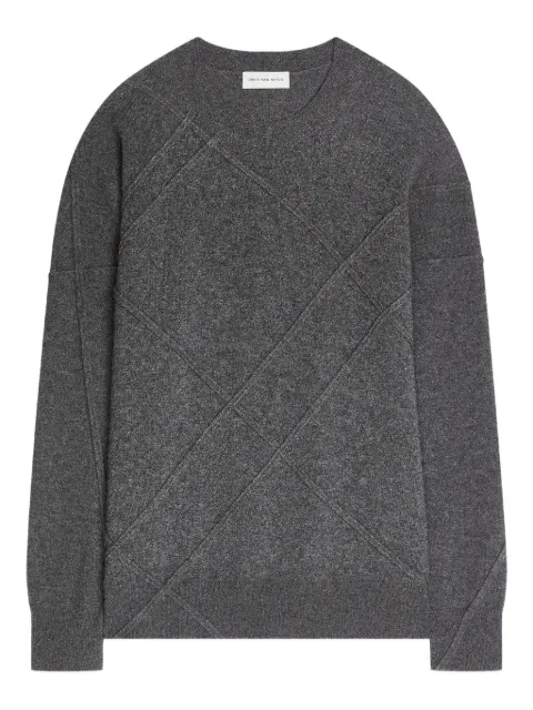 DRIES VAN NOTEN quilted cashmere sweater
