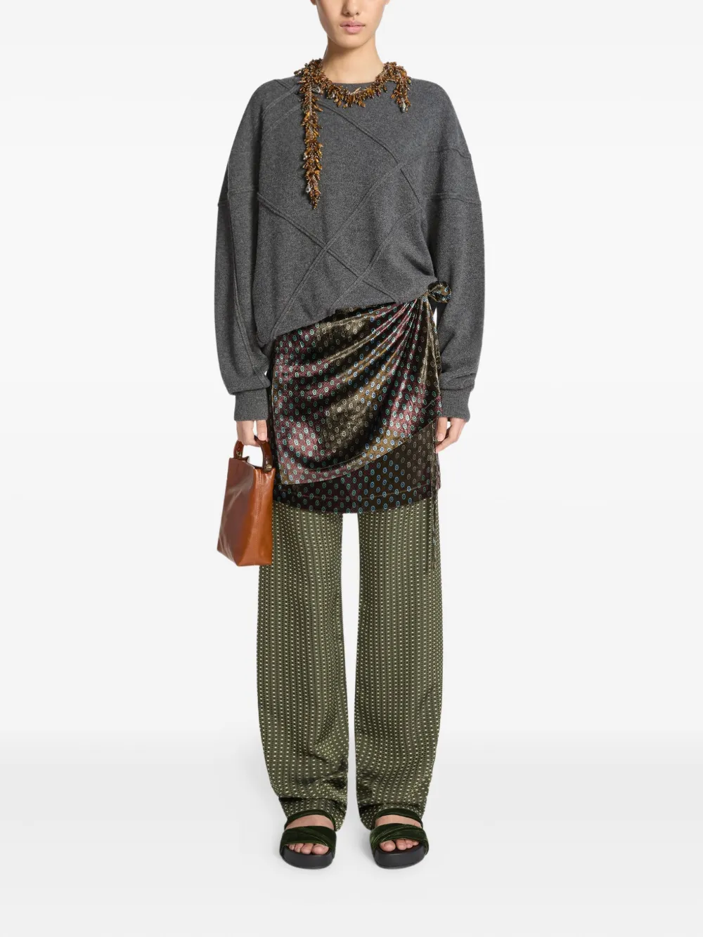 DRIES VAN NOTEN quilted cashmere sweater | Knitted Sweaters | Image 2