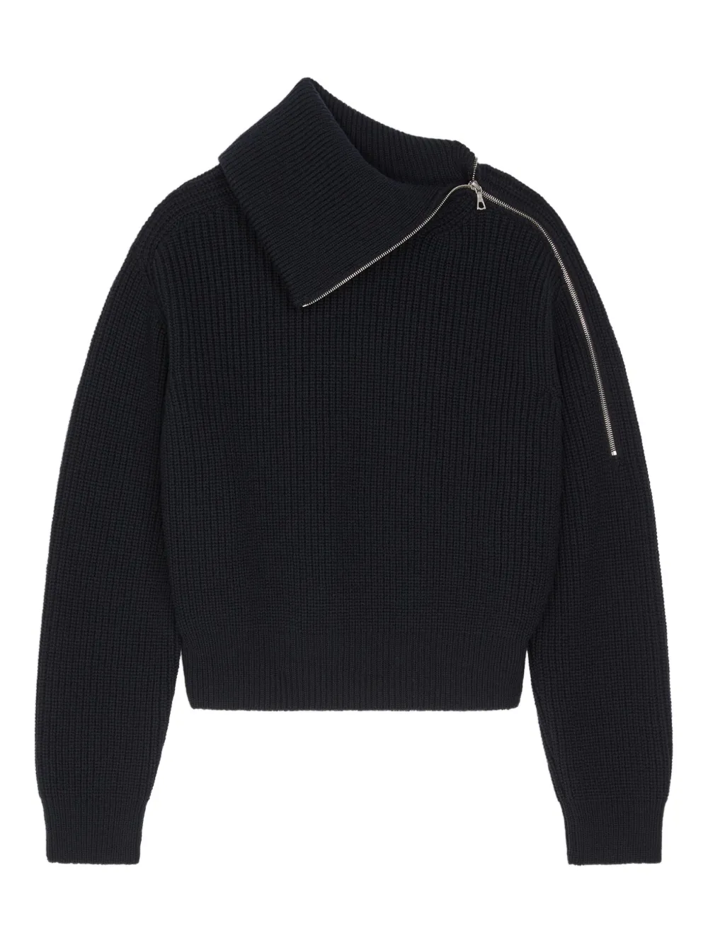Dries Van Noten Zipped High-neck Wool Sweater
