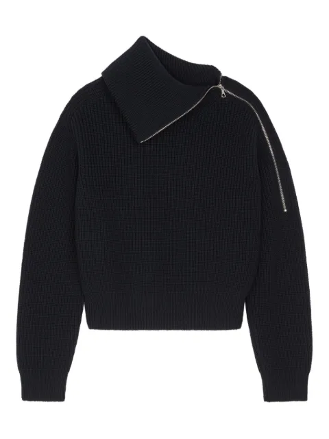 DRIES VAN NOTEN zipped high-neck wool sweater