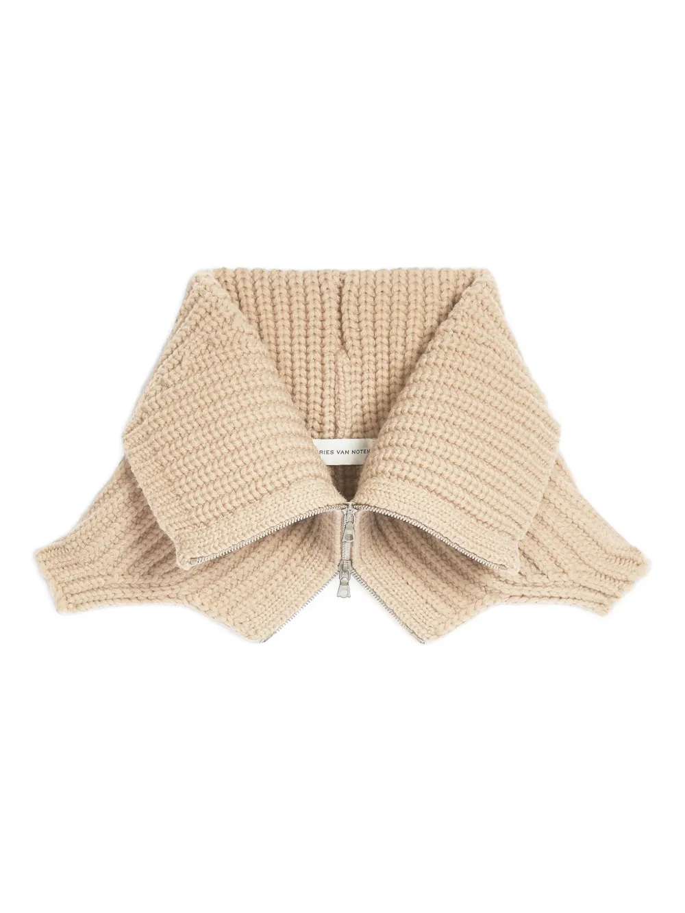 wool zip-up collar