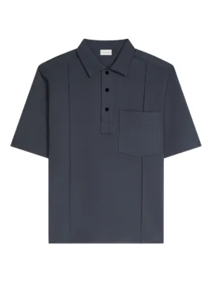 DRIES VAN NOTEN スエット　ポロ DRIES VAN NOTEN】SS24 レースアップ ボーダーポロ 送料関税込