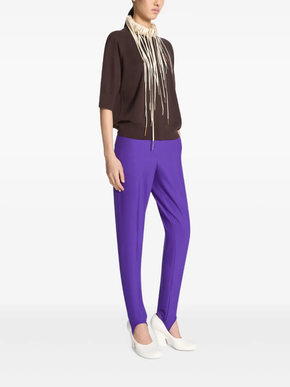 DRIES VAN NOTEN Broek met stirrup-detail - Paars