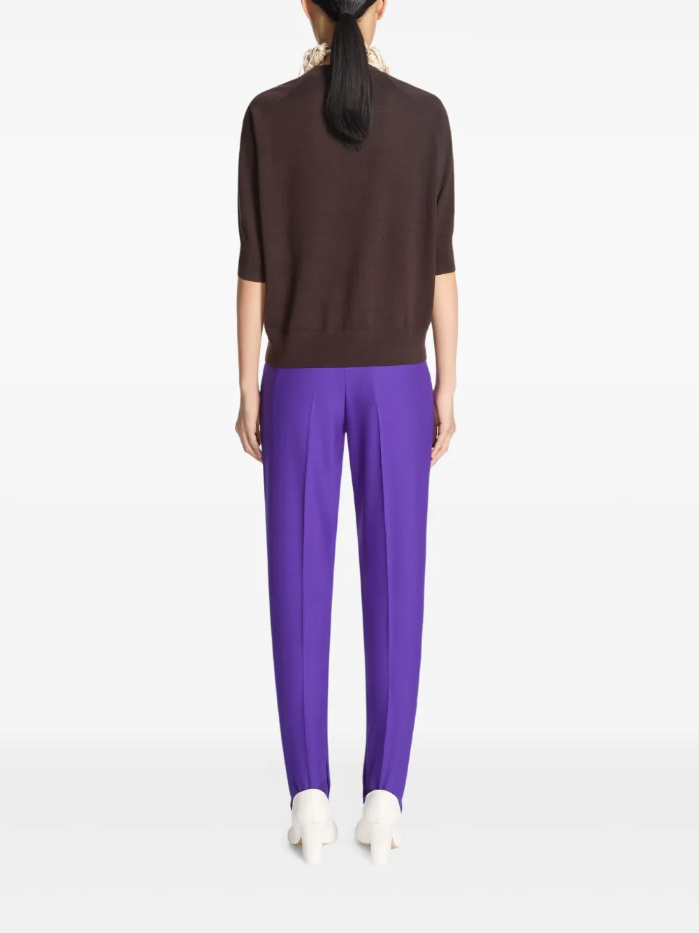 DRIES VAN NOTEN Broek met stirrup-detail Paars