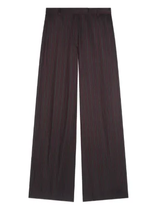 Dries Van Noten ピストライプ パンツ DRIES VAN NOTEN ストライプ パンツ | レッド | FARFETCH JP