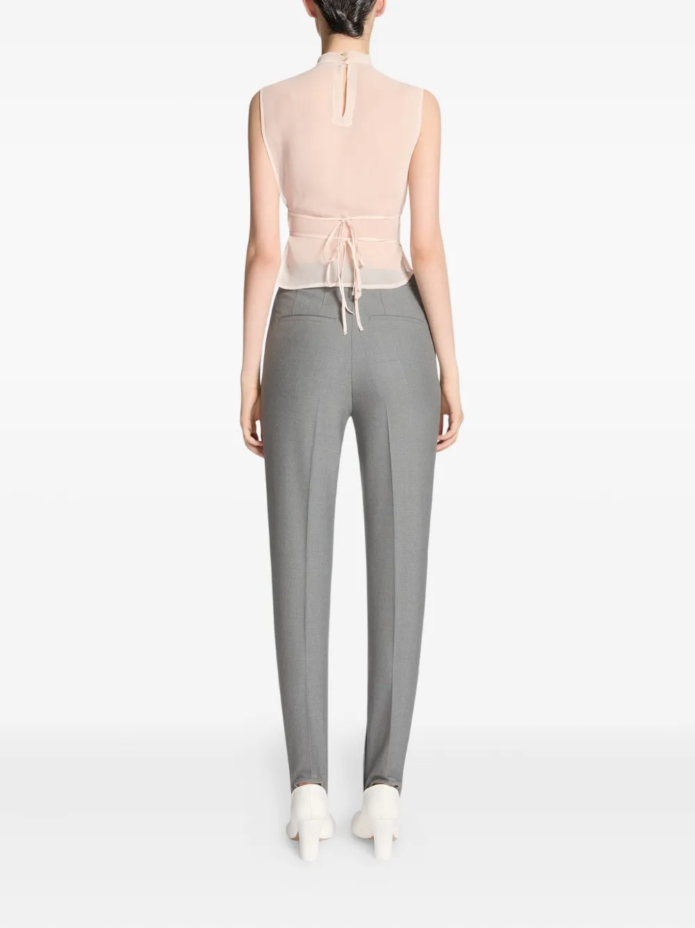 Dries Van Noten Stirrup Trousers In Gray