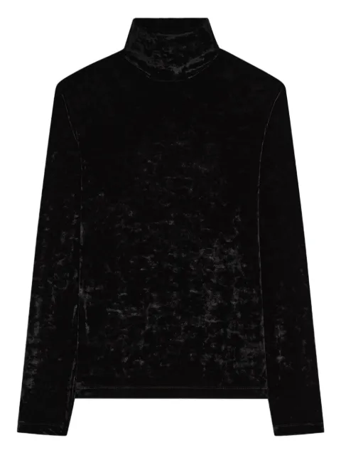 DRIES VAN NOTEN velvet long sleeve T-shirt