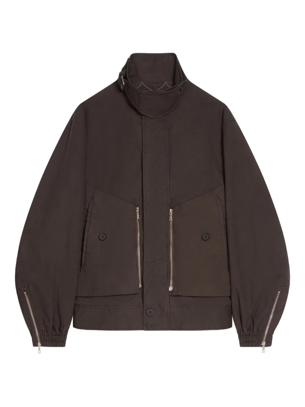 DRIES VAN NOTEN Bomberjack met rits Bruin
