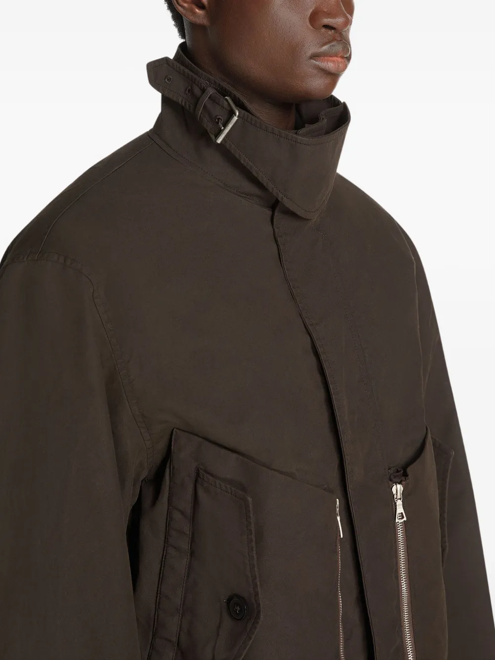 DRIES VAN NOTEN Bomberjack met rits Bruin