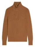 DRIES VAN NOTEN ribbed turtleneck sweater - 703 BROWN