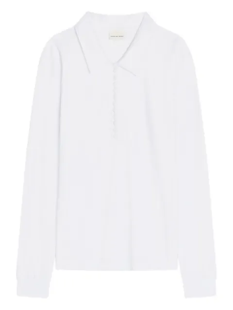 DRIES VAN NOTEN long-sleeve button polo top