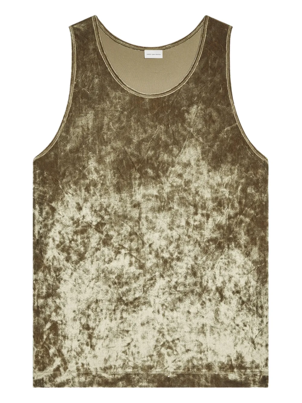 DRIES VAN NOTEN Fluwelen tanktop Groen