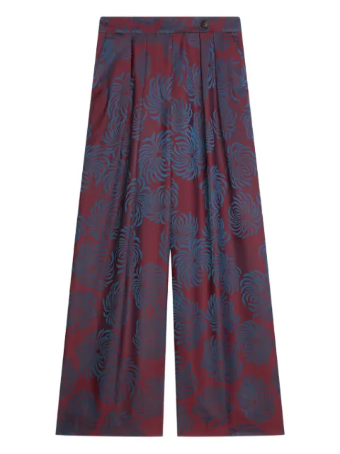 DRIES VAN NOTEN pleated printed trousers
