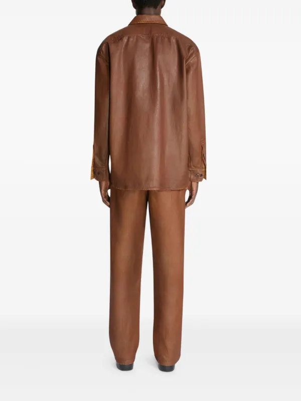 DRIES VAN NOTEN ジップ シャツ | ブラウン | FARFETCH JP