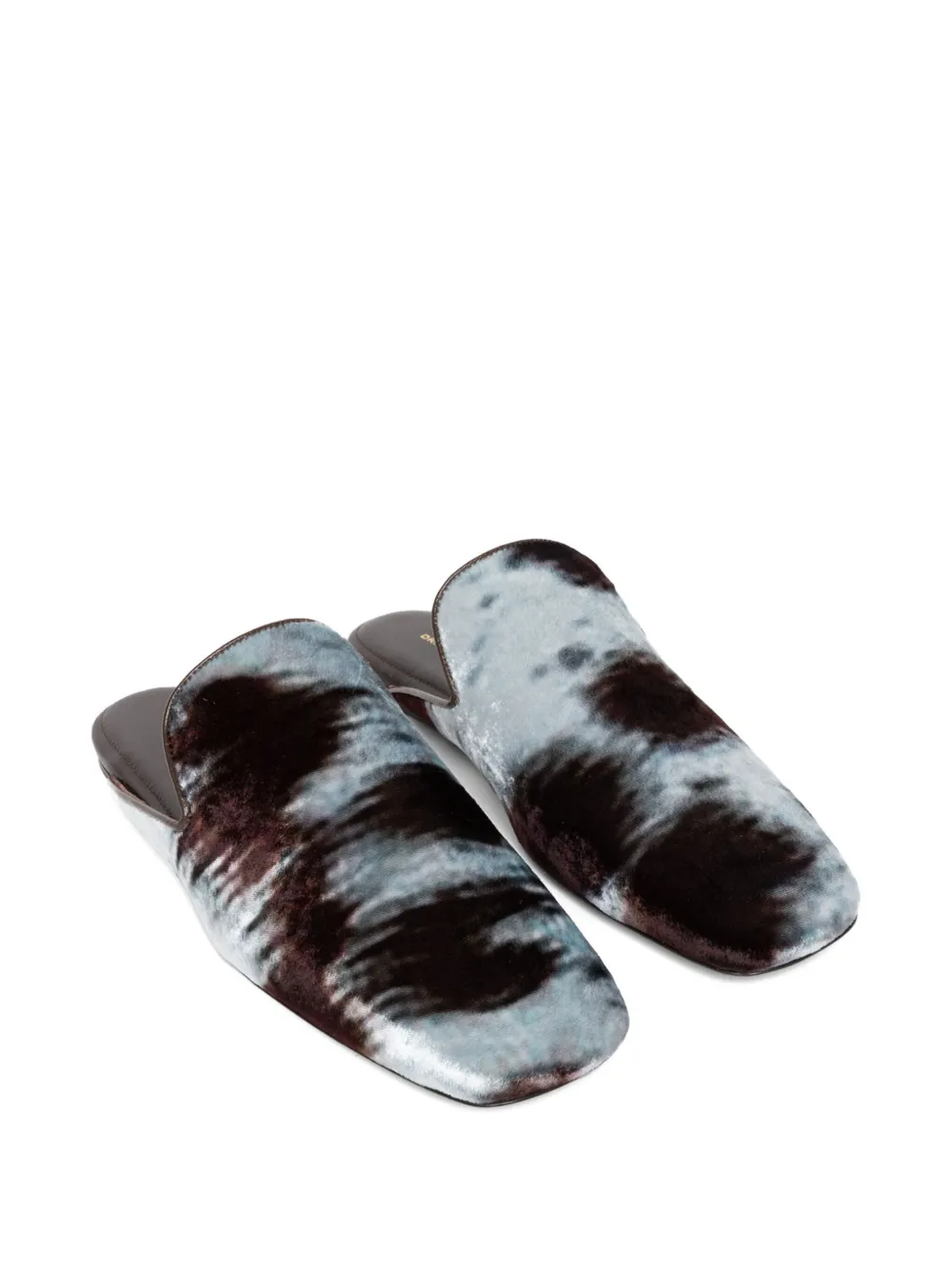 DRIES VAN NOTEN printed mules Brown