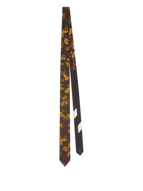 DRIES VAN NOTEN floral-print silk tie