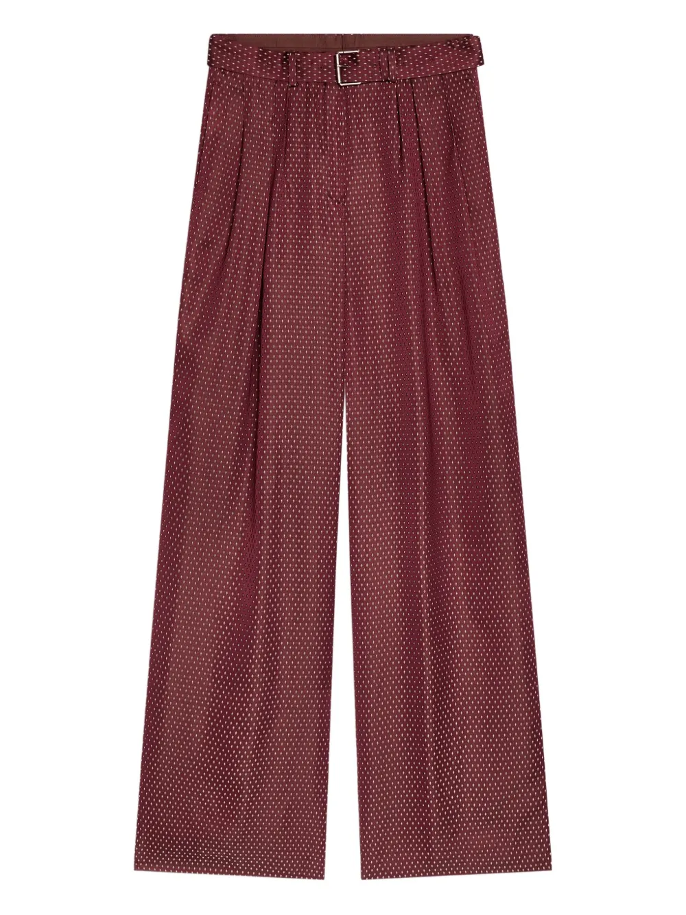 DRIES VAN NOTEN belted jacquard trousers | Red | Image 1