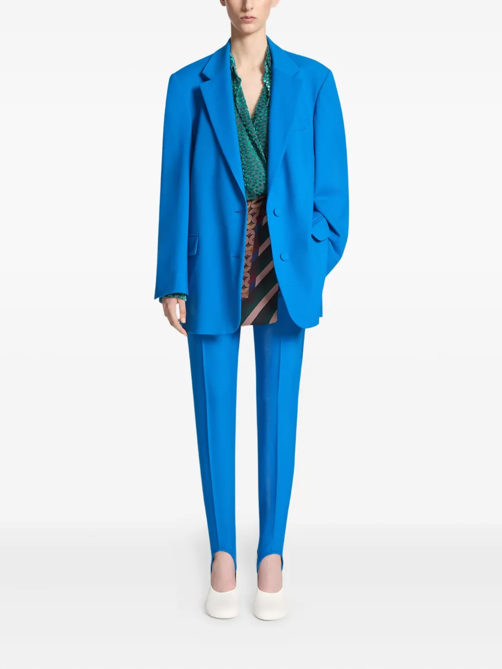 Dries Van Noten Single-breasted Blazer In Blue