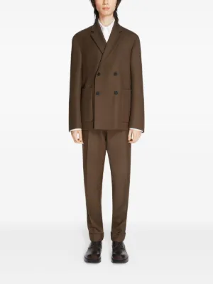 DRIES VAN NOTEN ポルカー パンツ リラックスフィット Dries Van Notenのピンク＆ブルー シルク ドローストリング