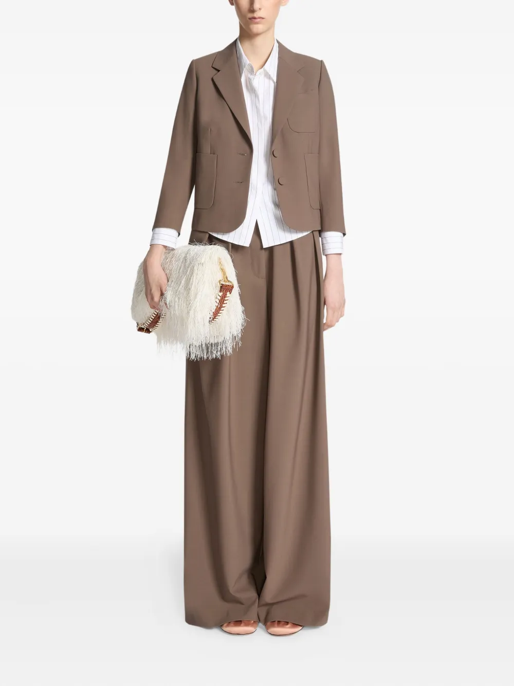 DRIES VAN NOTEN Plooibroek Bruin