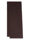 DRIES VAN NOTEN ribbed wool scarf - Brown