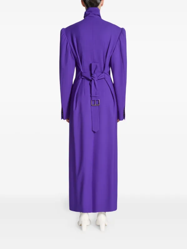 DRIES VAN NOTEN double-breasted Belted Coat | Purple | FARFETCH