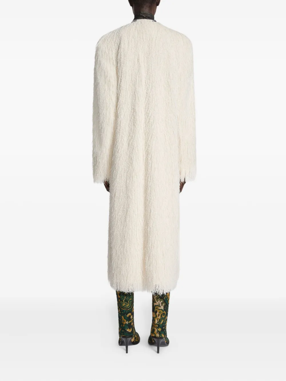 DRIES VAN NOTEN Wikkeljas met franje Wit