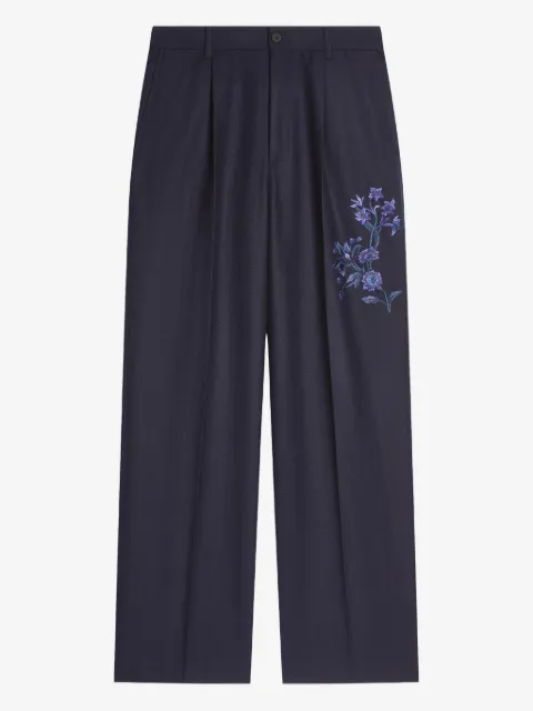 DRIES VAN NOTEN bukser med blomsterbroderi 