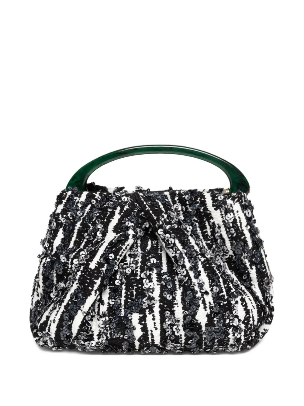 DRIES VAN NOTEN pleated sequin mini bag | Black | Image 1