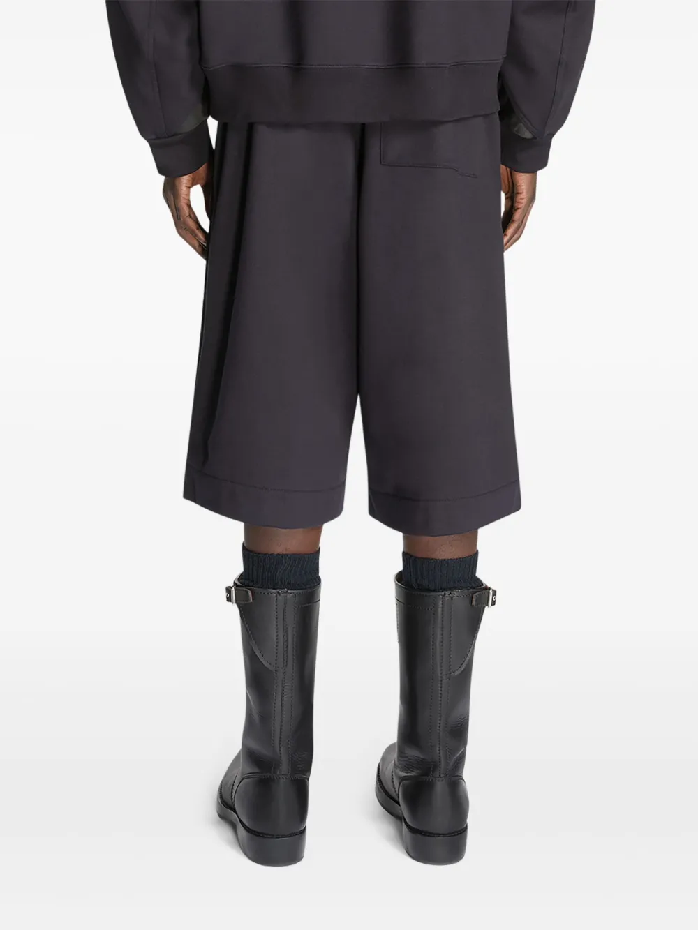 DRIES VAN NOTEN Geplooide shorts Zwart