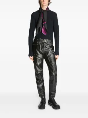 DRIES VAN NOTEN マフラー　ボルドー✖️ネイビー✖️ブラック Dries Van Noten(ドリス ヴァン ノッテン) マフラー・ストール