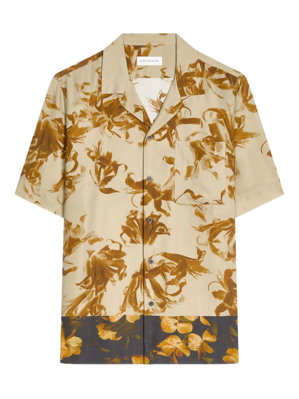 DRIES VAN NOTEN Overhemd met bloemenprint Geel