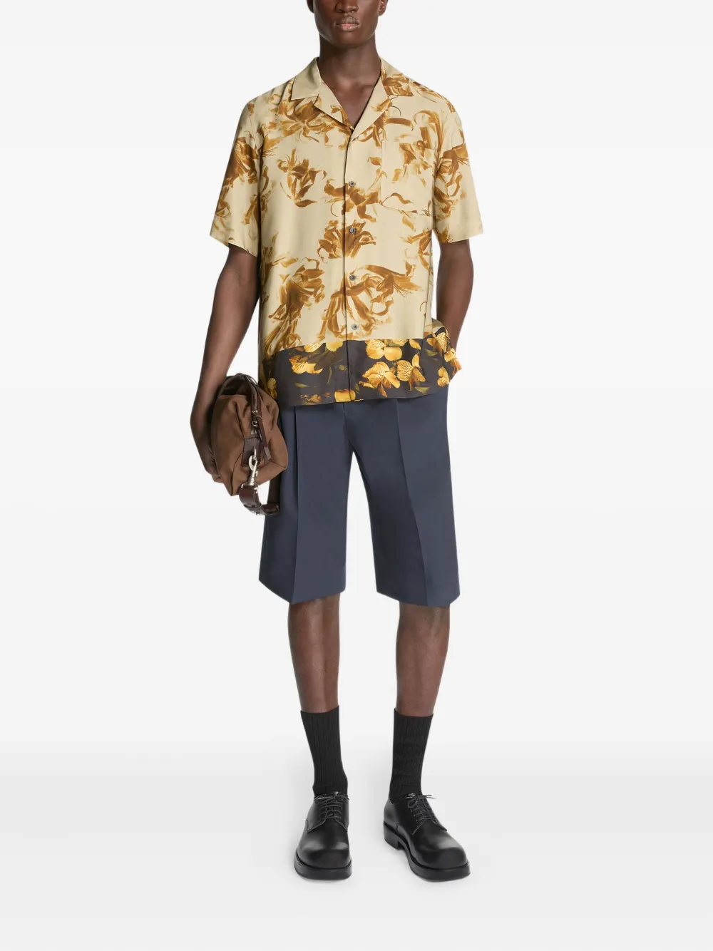 DRIES VAN NOTEN Overhemd met bloemenprint Geel