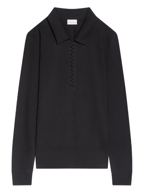 DRIES VAN NOTEN button-fastening jersey polo shirt